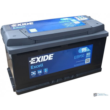 EXIDE Excell 12V 95Ah 800A Jobb+ EB950 Akkumulátor