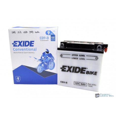 EXIDE EB9-B 12V 9Ah 130A bal+ motorkerékpár akkumulátor
