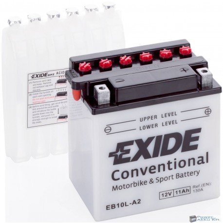 EXIDE EB10L-A2 12V 11Ah 130A jobb+ motorkerékpár akkumulátor
