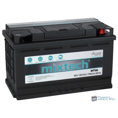 Mixtech 12V 90Ah 780A jobb+ akkumulátor