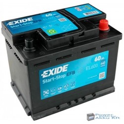 Exide EFB 12V 60Ah 640A jobb+ EL600 akkumulátor
