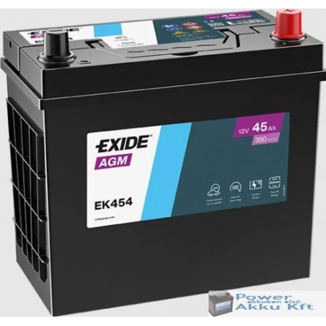 Exide AGM 45Ah 380A Jobb+ Akkumulátor (EK454)