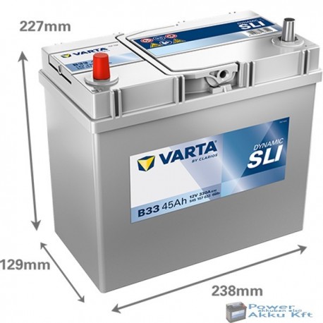 Varta Blue Dynamic 12v 45ah 330A bal+ akkumulátor