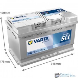 Varta Silver Dynamic 12V 85Ah 800A akkumulátor jobb+