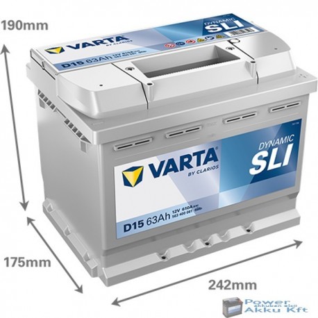 Varta Dynamic SLI 12V 63Ah 610A jobb + akkumulátor