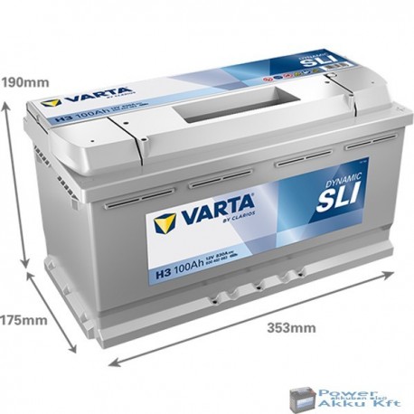 Varta Dynamic SLI 12v 100Ah 830A jobb+ akkumulátorr