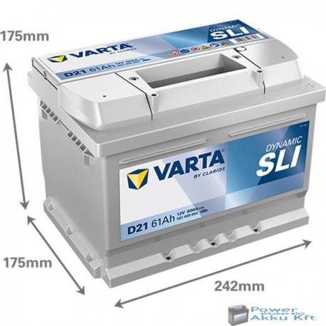 Varta Dynamic SLI 12V 61Ah 600A jobb + akkumulátor