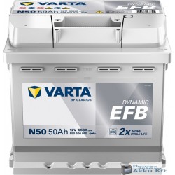 Varta Dynamic EFB - 12V 50Ah - autó akkumulátor - jobb+